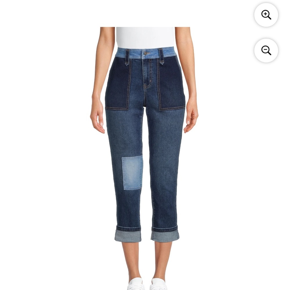 Time and Tru Patchwork Jeans - Size 12 - Picture 2 of 10